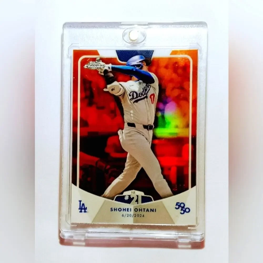 Shohei Ohtani SSP 06/25 Orange Refractor Chrome Card From the 50/50 Set 2024